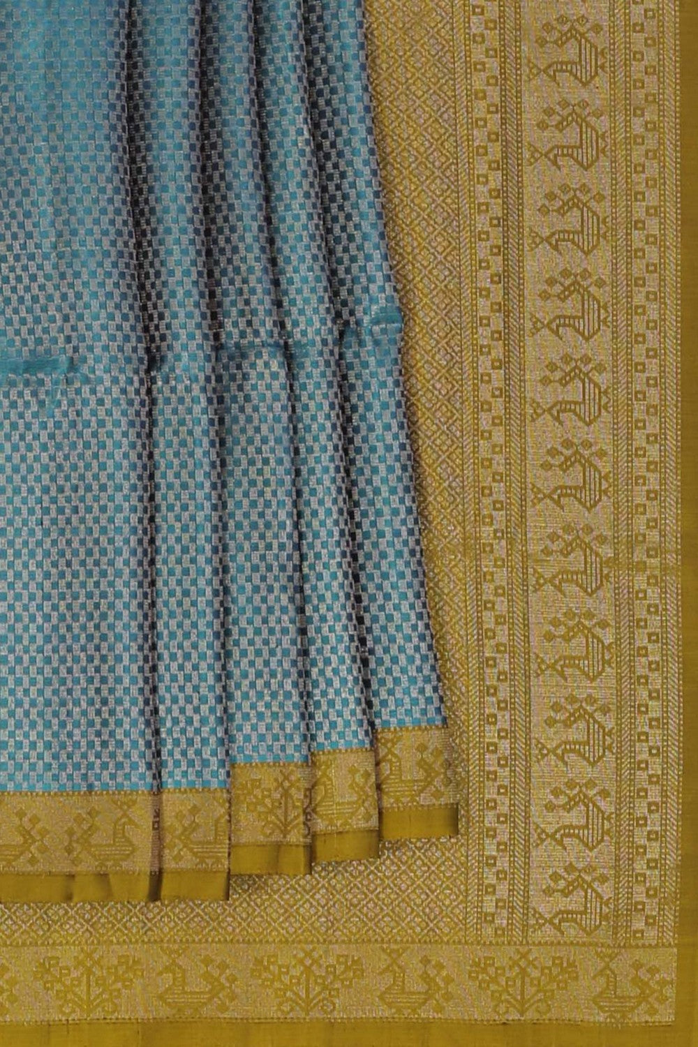 Image of South Silk Blue Saree